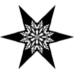 Fem-pekaren stjärna siluett