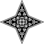 Decoratieve vier-aanwijzer ster