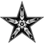 Ornamental star with flower