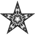 Fem-pekaren stjärna illustration