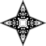 Dekorativ stjerne symbol