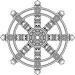 Ornate dharma wheel