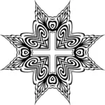 Christian garnishment with cross