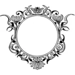 Frame ornamentado em preto e branco
