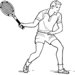 Tennis-Spieler-ClipArt-Grafik