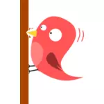 红色的啄木鸟