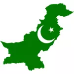 Mapa zielony Pakistanu