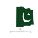 Vector drapeau du Pakistan