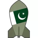 काल्पनिक पाकिस्तानी परमाणु बम के वेक्टर चित्रण