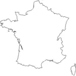 Fransa harita vektör çizim