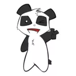Cartoon panda vektorbild