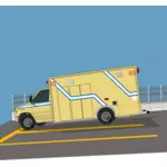 Província de Quebec ambulância, o carro da imagem do vetor de estrada