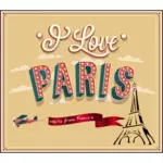 Paris seyahat poster
