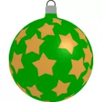 Grønne ballen med stjerner