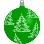Zelená vánoční koule