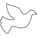 いばらの冠を平和の鳩