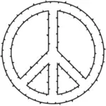 Peace-Zeichen mit Dornen
