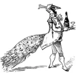 Peacock servant