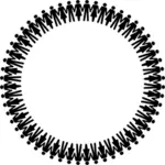 People's circle siluett