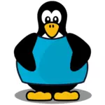 Pinguino con un vettore di camicia