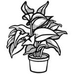 Simbolo di pianta in vaso