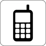 Grafiki wektorowe ikony czarno-białe telefon komórkowy