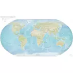 Fysieke kaart van de wereld