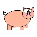Orange babi dengan mata besar gambar vektor