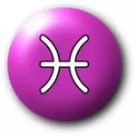 紫罗兰色的双鱼座符号