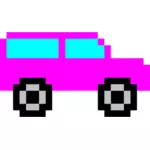 Pixel růžové auto