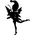Speelse fairy silhouet