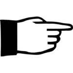 Ukazující ruku piktogram