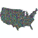Polyprismatic अमेरिका नक्शा