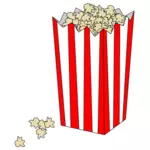 Film popcorn zak vector afbeelding