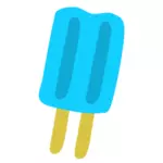 Blå iskrem på pinne vektortegning