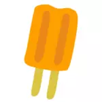 Oranje icecream op stok vector tekening