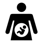 Gravid kvinna ikonen