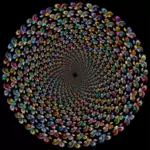 Motif coloré en cercle