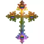 Croix ornée prismatique