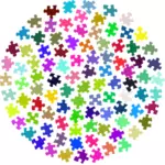 Puzzle pieces  colorful circle