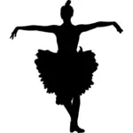 راقصة الباليه صورة ظلية
