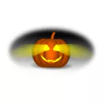 Verlichte Halloween pompoen vector afbeelding