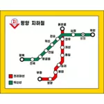 Mappa di linea della metropolitana di Pyongyang