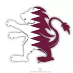 Emblème du drapeau Qatar