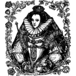 Dronning Elizabeth jeg vektor illustrasjon