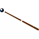 Afbeelding van een stick en bal voor het spelen snooker