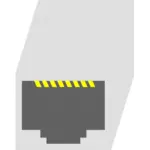 ClipArt vettoriali RJ-45 LAN femmina connettore