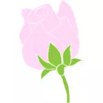 Розовая Роза линии искусства