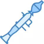 Blå bazooka vektor symbol