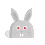 長い耳を持つウサギのベクトル描画